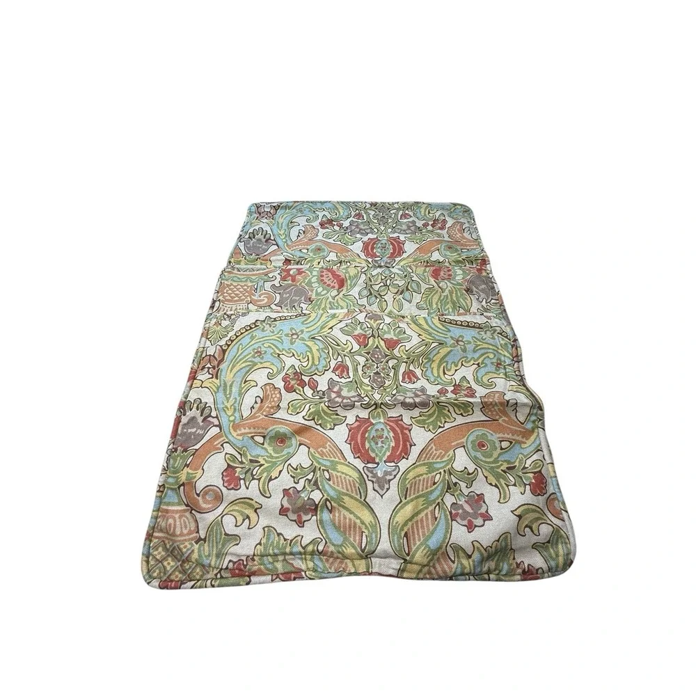 Pottery Barn‎ Jacobean Floral Linen Cotton Standard Pillow Sham Green Rust Blue